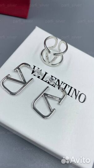 Набор серьги и кольцо Valentino