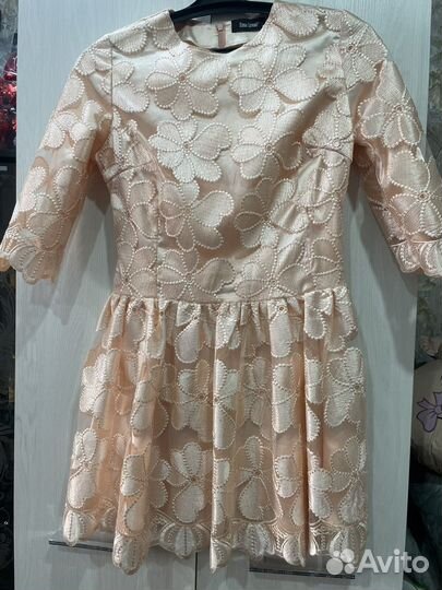 Платье персиковое 42-44