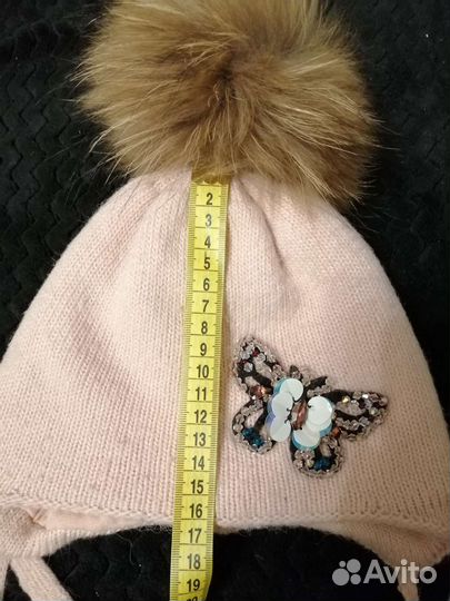 Зимняя шапочка на девочку 48-50