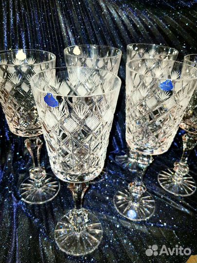 Хрустальные фужеры кубки новые