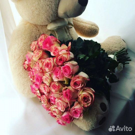 Цветы розы букет