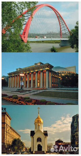 Открытки с видами города Новосибирск Набор 7 шт