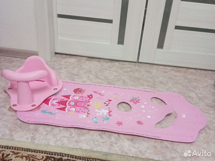 Детский коврик с сиденьем для ванной
