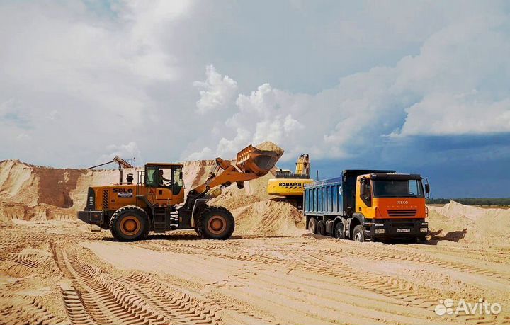 Песок карьерный с доставкой