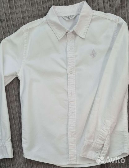 Рубашка белая, хлопок, 140 р-р