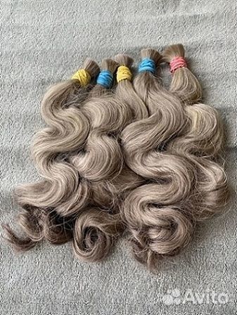 Натуральные волосы для наращивания волна 50 см
