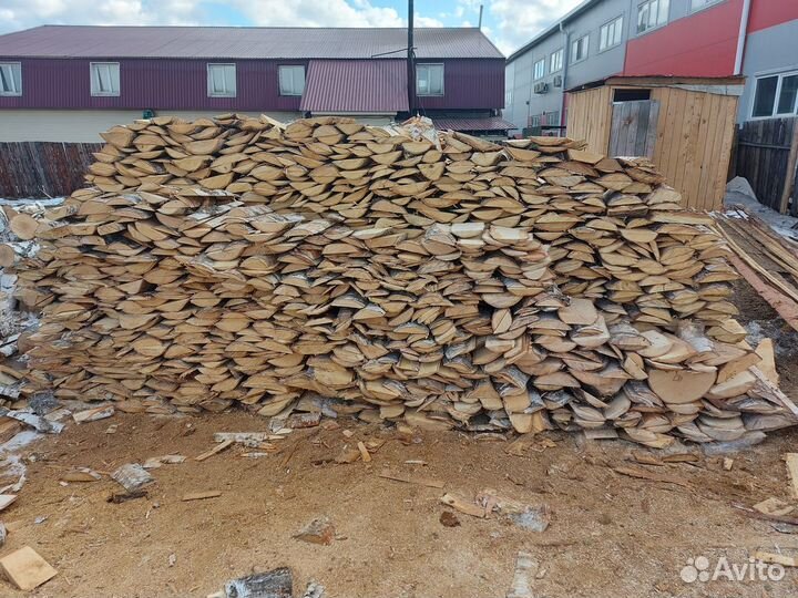 Дрова березовые сухие, горбыль пиленный