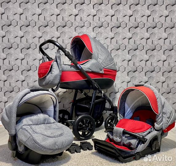 Коляска 3 в 1 Adamex Neonex (как Новая)