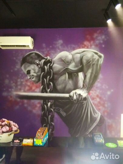 Роспись стен, художник, аэрография, рисунки на сте