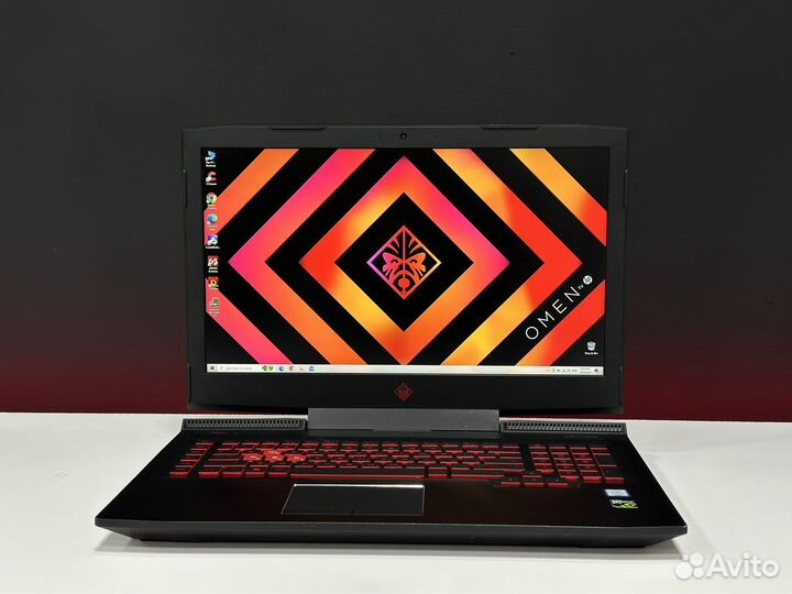 HP Omen 17.3 IPS Core i7 16G озу GTX1050ti SSD+HDD