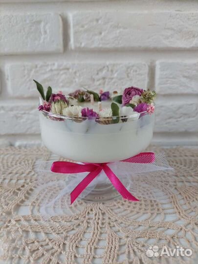 Свеча с посланием пожеланием