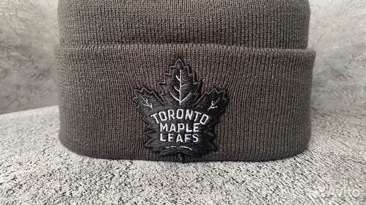 Мужская шапка Toronto NHL темно-серая