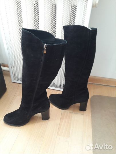 Сапоги женские осенние высокие замшевые Belwest