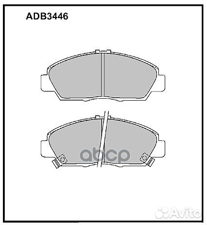 Колодки тормозные дисковые перед ADB3446 AL