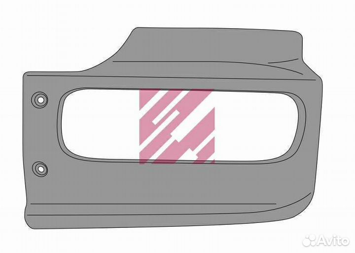 Угол бампера низкий 415 мм левый Mercedes Atego