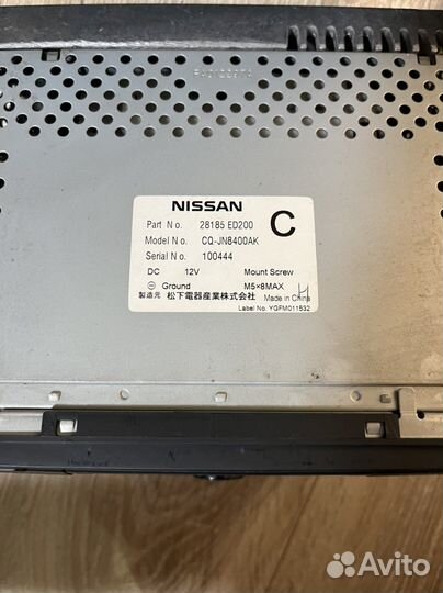 Магнитола nissan tiida