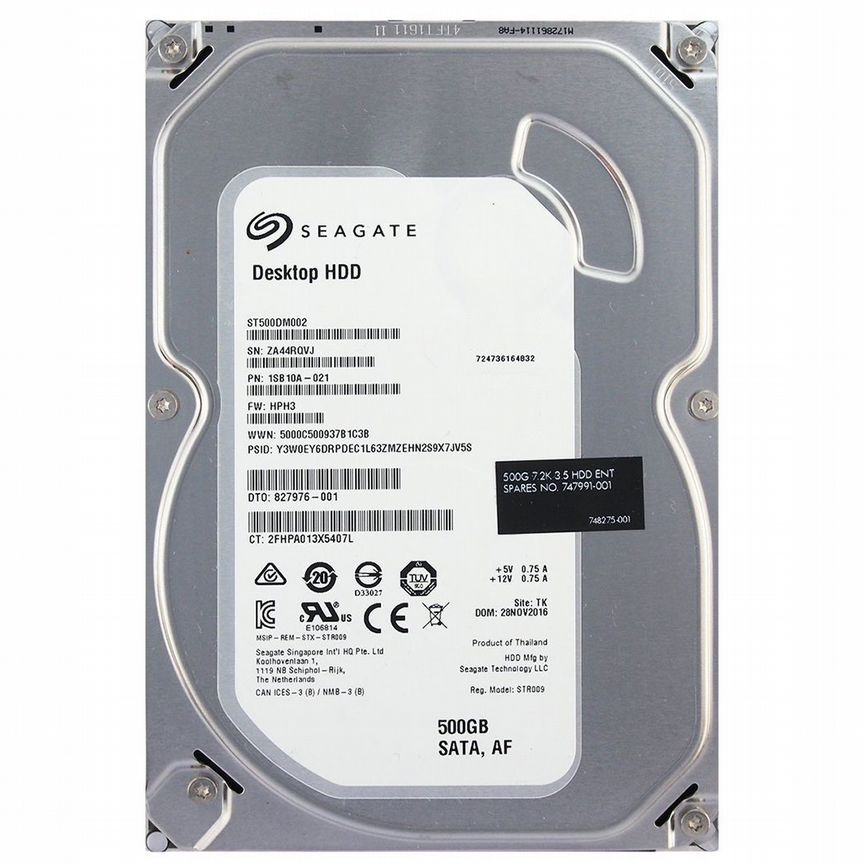 [827976-001] Жесткий Диск Hp 500gb Sata3 3,5" Hdd 827976-001