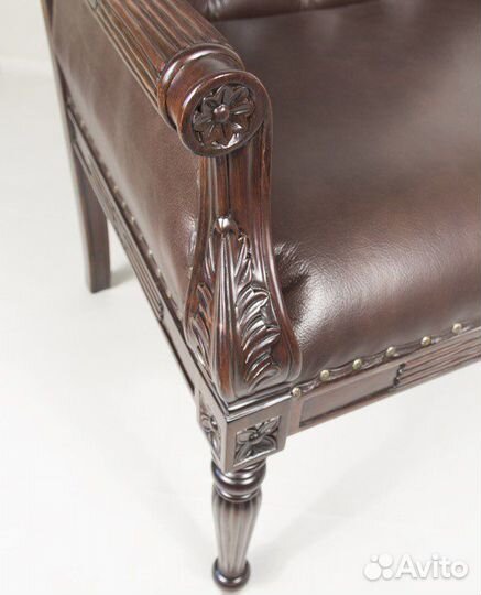 Кресло кабинетное натуральная кожа