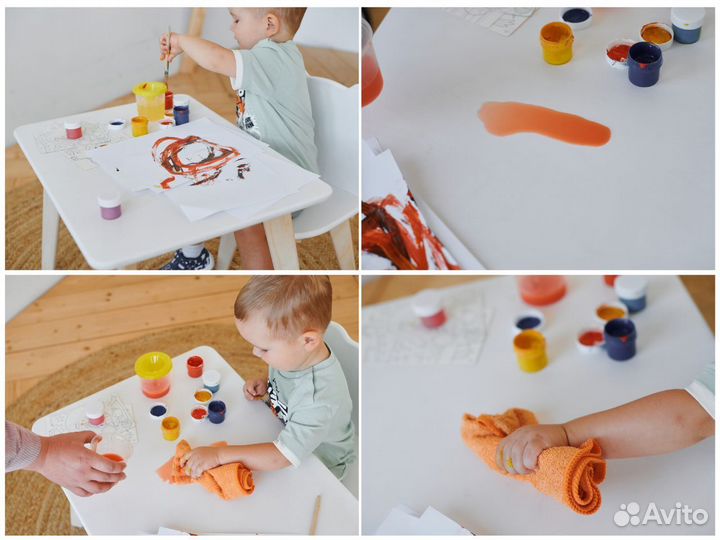 Растущий стол и стул детский