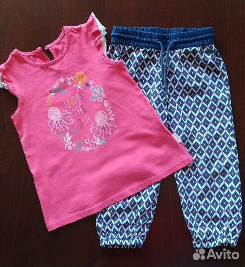 Летние фирменные вещи на девочку 92 размер