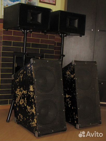 Колонки FA 2100-4200W 4ш Рупоры Сабы D12