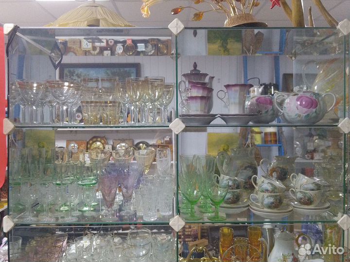 Столовая посуда СССР, вазы, хрусталь, стекло идр