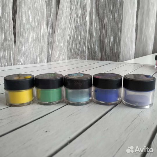 Цветной акрил для наращивания и дизайна ногтей