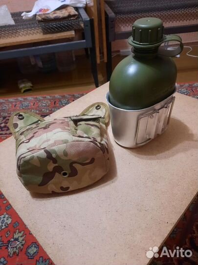 Фляга армейская нато с подсумком мультикам