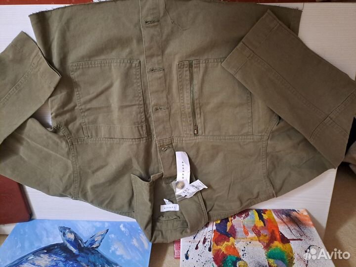 Джинсовка хаки женская Topshop