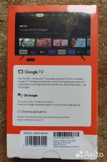 SMART tv приставка Xiaomi mi box s, 4k