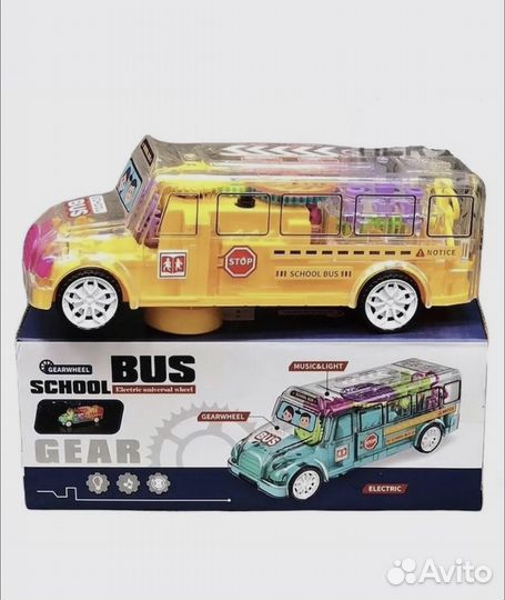 Gear School Bus Прозрачный автобус со звуком