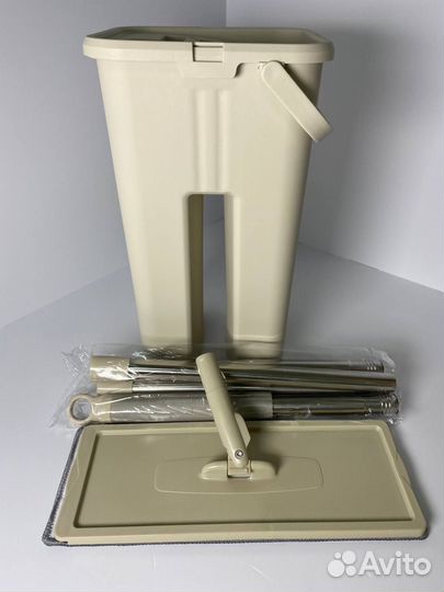 Швабра с отжимом и двухкамерным ведром новая