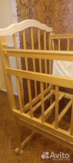 Детская кроватка 120х60 на колесиках