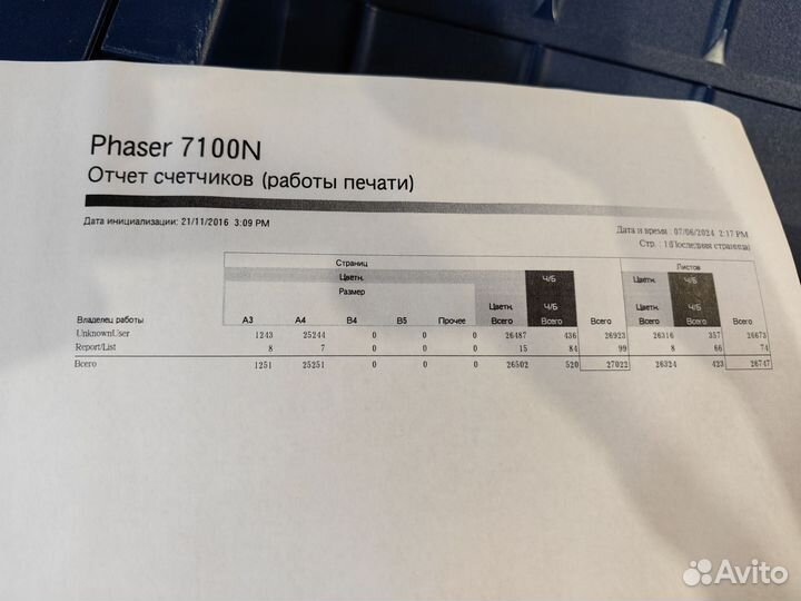 Принтер лазерный цветной А3 А4 xerox phaser 7100n