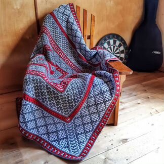 Плед вязаный