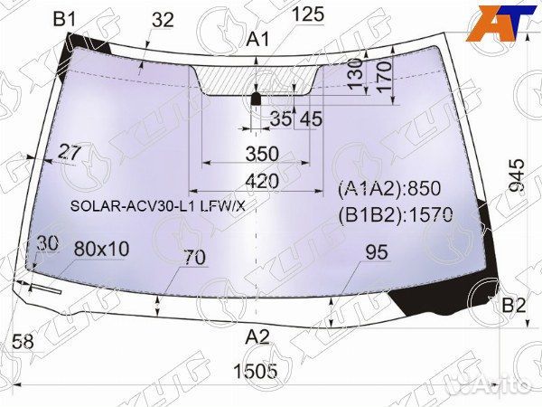 Стекло лобовое toyota camry japan