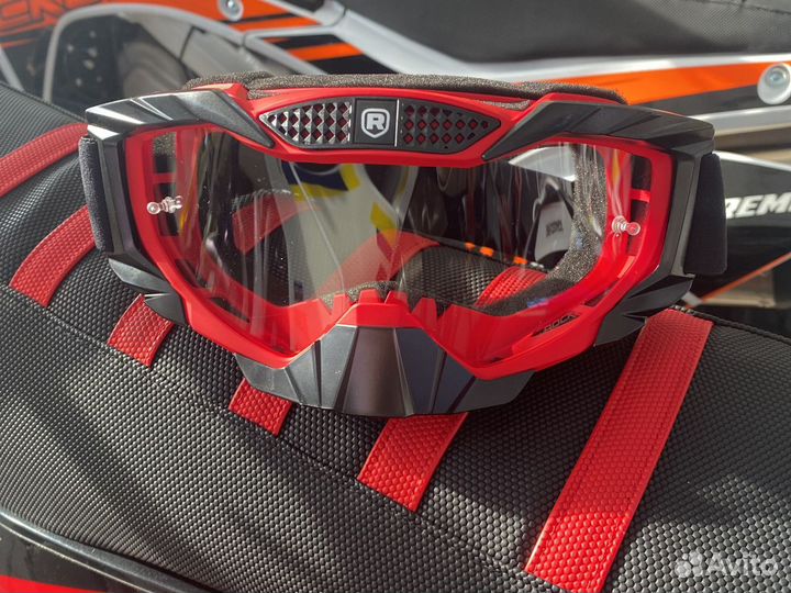 Очки кроссовые rockot RM-337 красный-черный