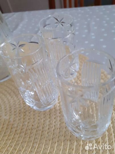 Графин со стопками СССР хрустальный