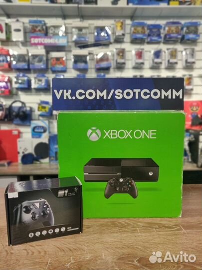 Xbox One Fat + Второй геймпад M-1 Black