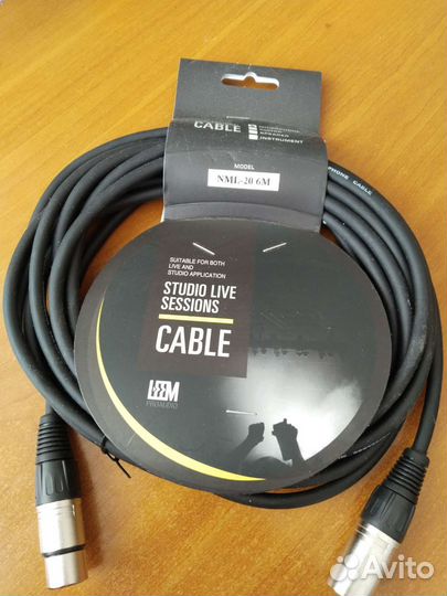 NML-20 Микрофонный кабель XLRm-XLRf 6м leem