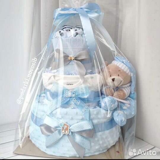 Торт из памперсов подгузников