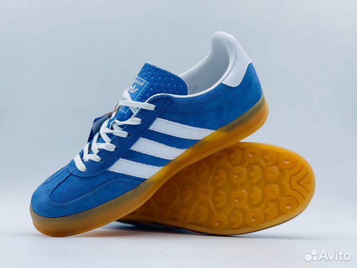 Adidas gazelle, прозрачная подошва, синий