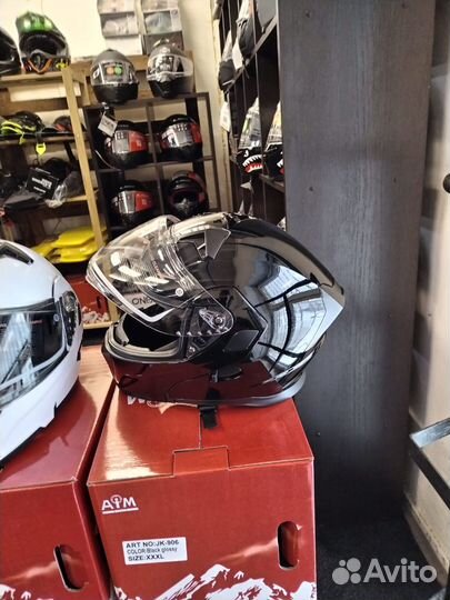 Шлем зимний снегоходный с обогревом модуляр