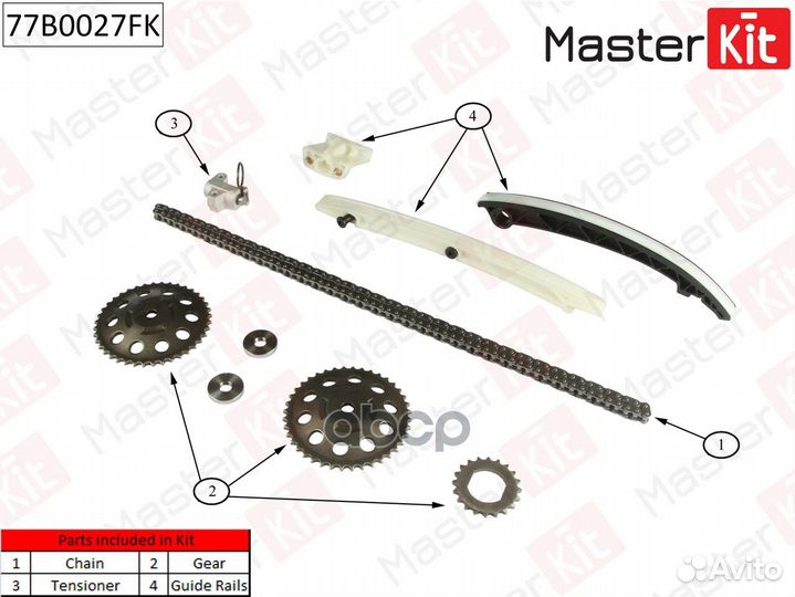 К-т грм masterkit со звёздочками opel:Astra 1.0