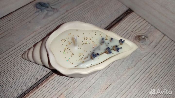 Соевая свеча с подсвечником