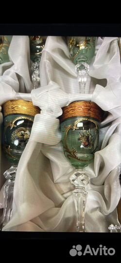 Бокалы фужеры рюмки Богемия Охота