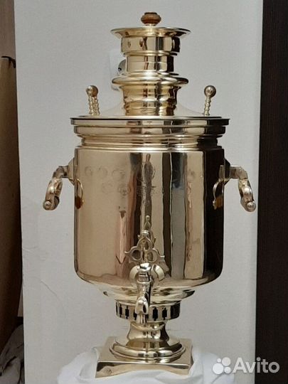 Самовар 19 век дровянной банка Н.И Баташева