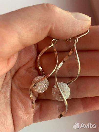 Серьги / Кольцо с кристаллами