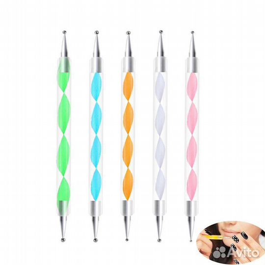 Дотсы для дизайна ногтей 5 шт