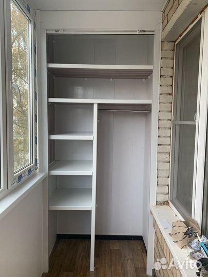 Шкаф с рольставнями на балкон на заказ с гарантией